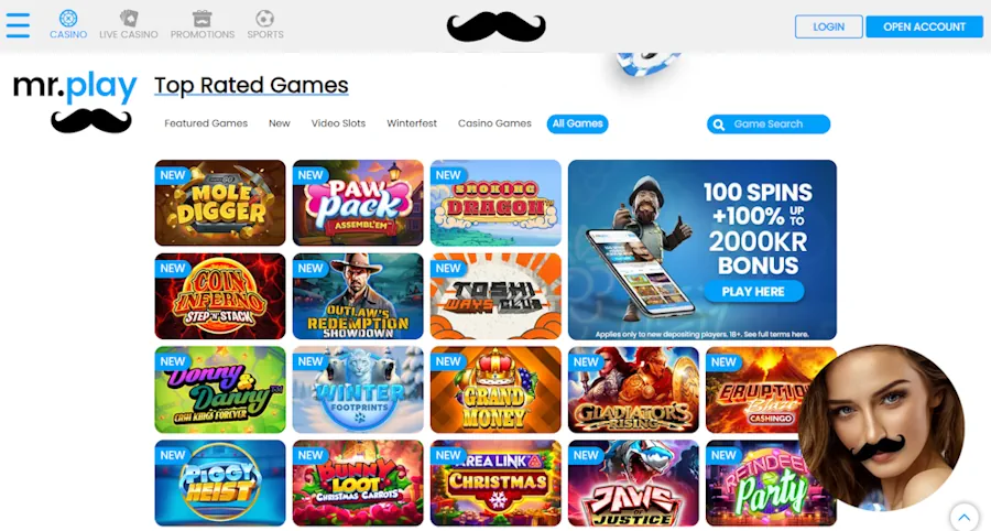 Mr.Play Casino og Sportsbook Screenshot